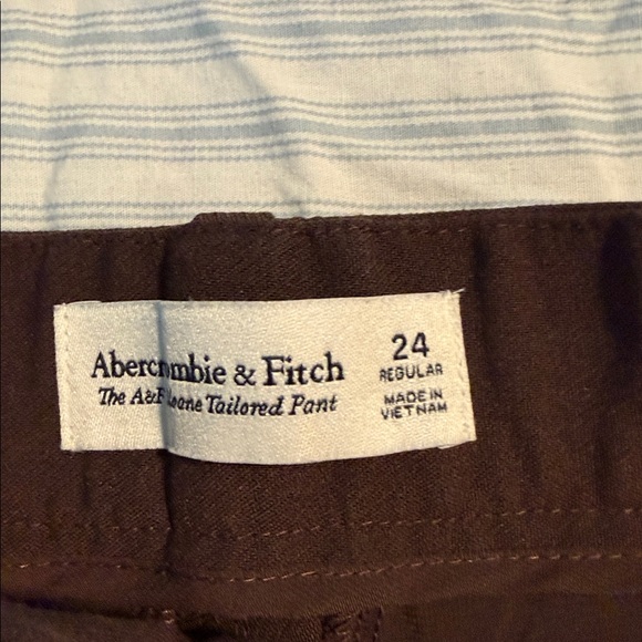 Abercrombie & Fitch Navy and Brown Wide Leg Trousers - Picture 4 of 5